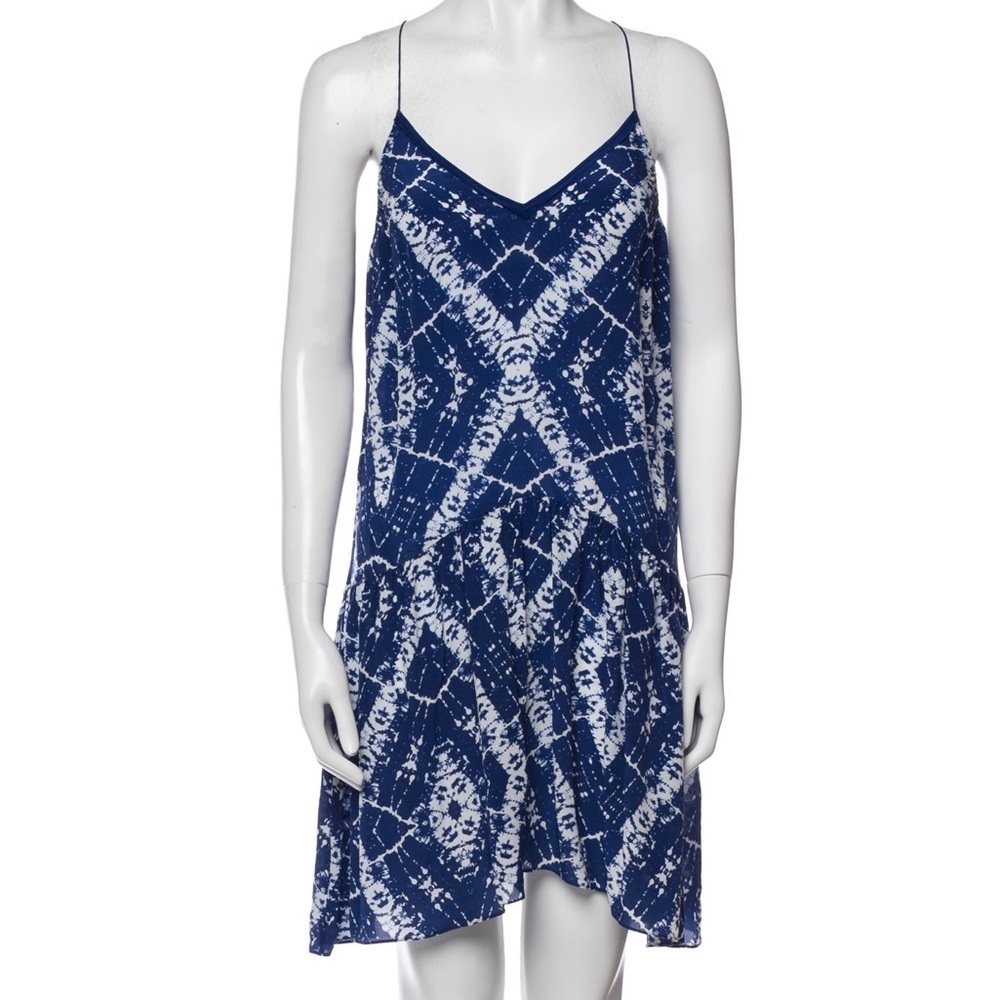 Rebecca Taylor Navy and White Silk Slip Dress